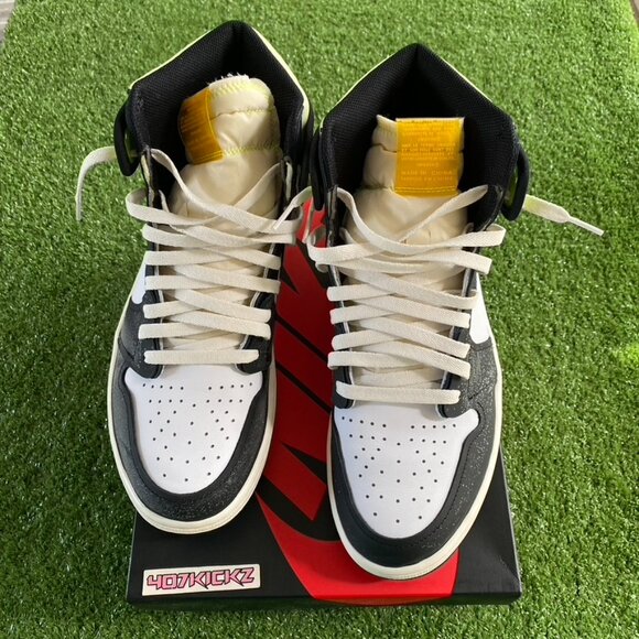 2021 AIR JORDAN 1 RETRO HIGH OG 'VOLT GOLD' size 12 - Picture 2 of 15